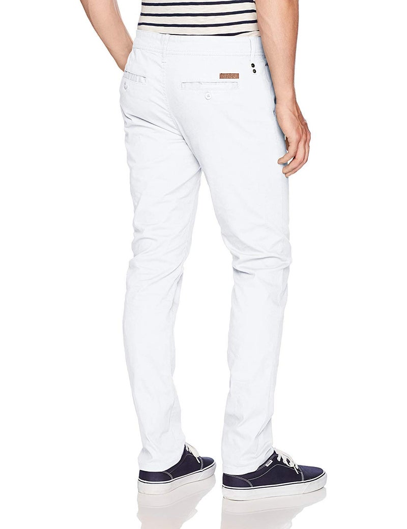 WT02 mens Long Basic Stretch Skinny Chino Casual Pants, White(new), 32W x 32L US - Image 2